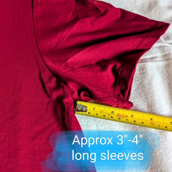Limkun XXXLarge* men's polo shirt sleeve T shirt in burgundy - Picture 9 of 13